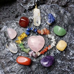 Coffret "Équilibre des 7 chakras" avec des pierres naturelles