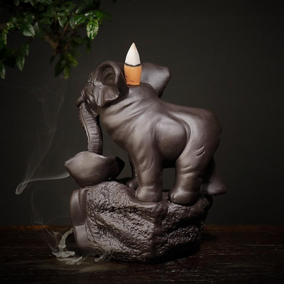 Brûleur d'encens Éléphant Ganesh