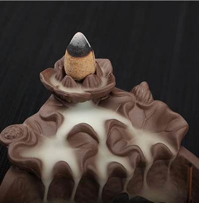 Brûleur d'encens Cascade avec Poissons