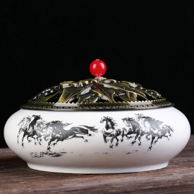 Brûleur d'encens Bouddhiste en Céramique