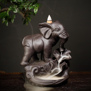 Brûleur d'encens Éléphant Ganesh