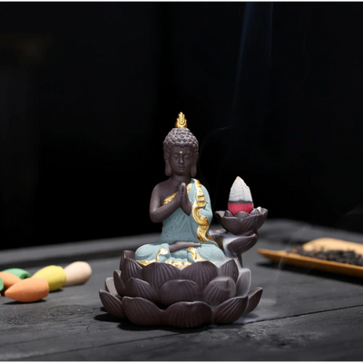Brûleur d'Encens  "Bouddha sur Lotus"
