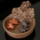 Brûleur d'encens Cascade avec Poissons