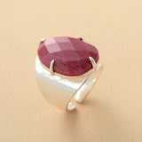 Bague "Purification" en Rhodonite