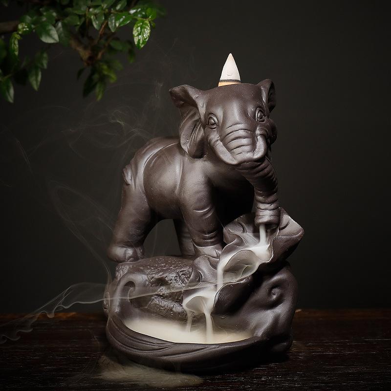 Brûleur d'encens Éléphant Ganesh