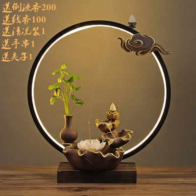 Brûleur d'encens Fleur de Lotus LED