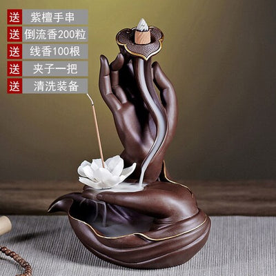 Brûleur d'encens Fleur de Lotus LED