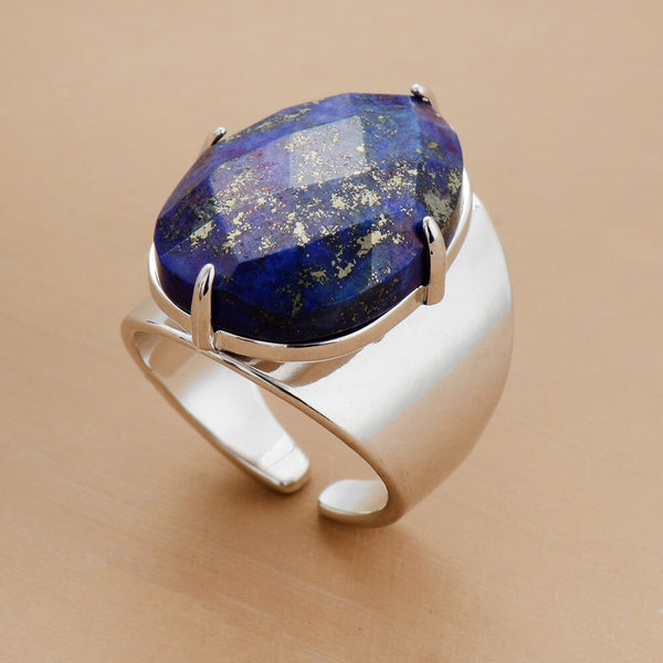 Bague « Amélioration de l’expression » en Lapis Lazuli