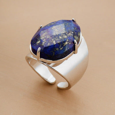 Bague « Amélioration de l’expression » en Lapis Lazuli