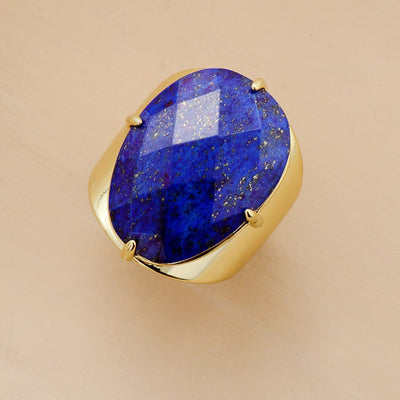 Bague « Amélioration de l’expression » en Lapis Lazuli