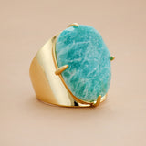 Bague en pierre d'Amazonite