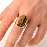 Bague du troisième oeil en Oeil de Tigre