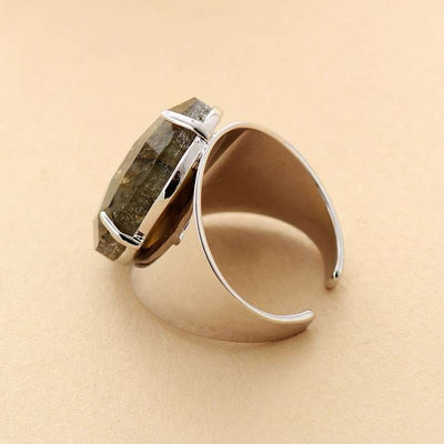 Bague "Anti-Stress" avec pierre en Labradorite