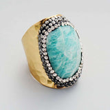 Bague "Confiance en Soi" en Amazonite