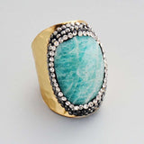 Bague "Confiance en Soi" en Amazonite