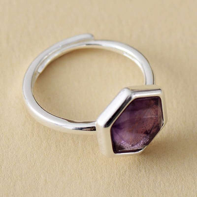Bague hexagonale 