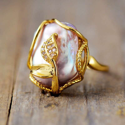 Bague avec perles d'eau douce