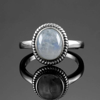 Bague en Pierre de Lune et Argent 925