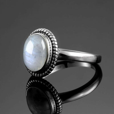 Bague en Pierre de Lune et Argent 925