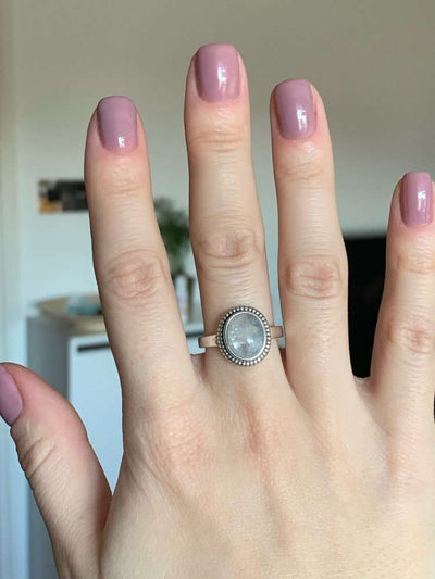 Bague en Pierre de Lune et Argent 925