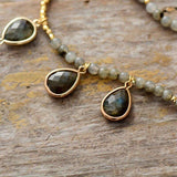 Collier "Hyperactivité et Calme" avec pierres en labradorite