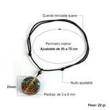 Collier amulette 7 chakras en Orgonite