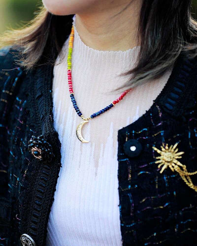 Collier clair de lune 7 chakras