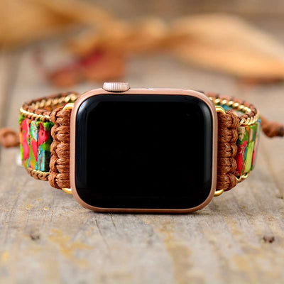 Correa Apple Watch de los 7 Chakras con piedras de jaspe