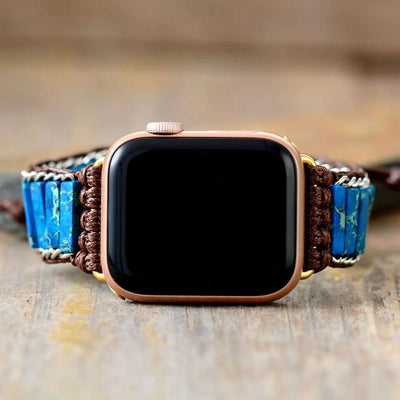 Correa Apple Watch de los 7 Chakras con piedras de jaspe