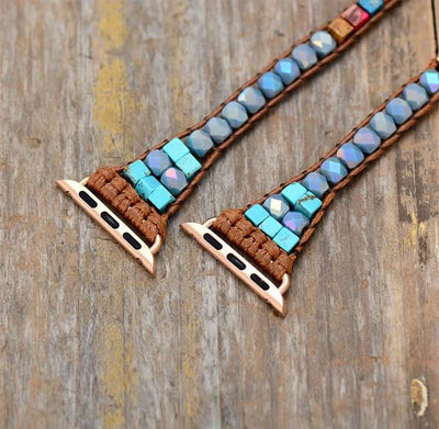 Bracelet Apple Watch avec pierres de jaspe (3 tailles)