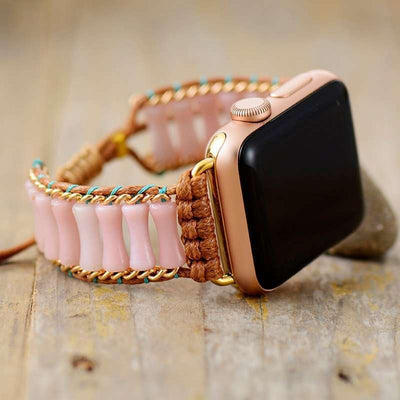 Bracelet Apple Watch ethnique en deux styles de jaspe différents