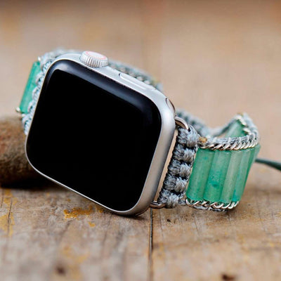 Correa Apple Watch gypsy con piedras de aventurina o rodonita