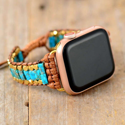 Bracelet Apple Watch avec pierres semi-précieuses