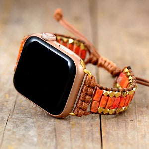 Bracelet Apple Watch avec pierres semi-précieuses