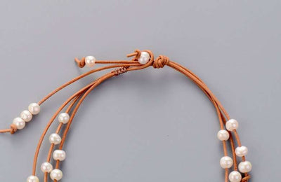 Collier avec avec perles d'eau douce