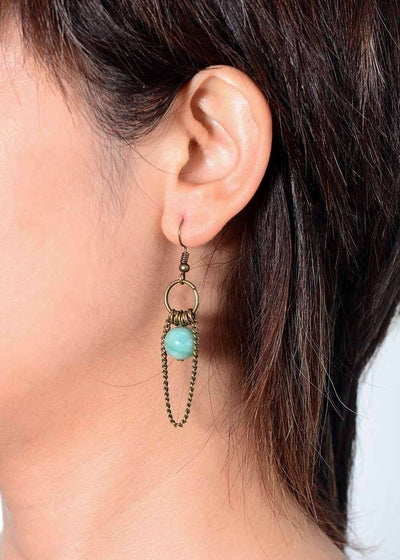 Boucles d'oreilles "Force Mentale" en Amazonite