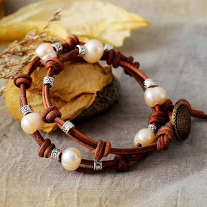 Bracelet avec perles d'eau douce