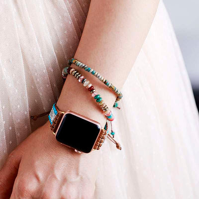 Bracelet "Sérénité" avec pierres de jaspe, labradorite ou quartz