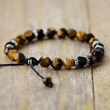 Bracelet "Protection Totale" en Onyx Noir et Oeil de Tigre