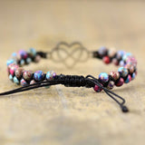 Bracelet "Amour Infini" avec pierres naturelles de Jaspe