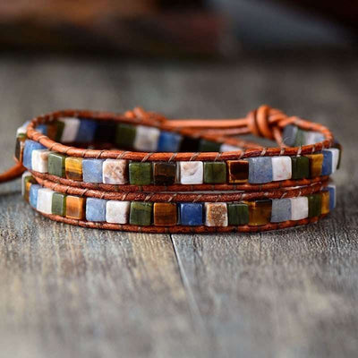 Bracelet mosaïque "Anti-stress" en jaspe