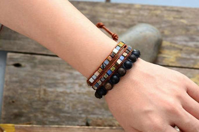 Bracelet mosaïque "Anti-stress" en jaspe