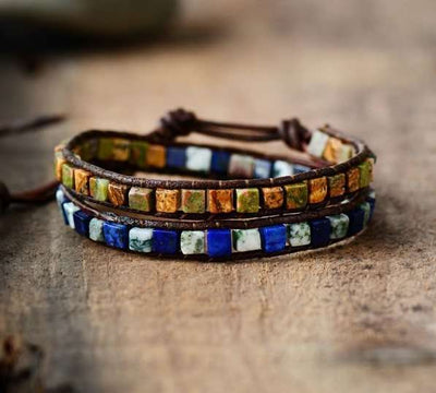 Bracelet mosaïque "Anti-stress" en jaspe