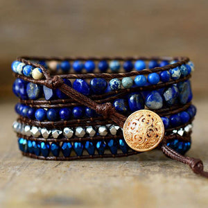 Bracelet "Force et Puissance"  en Lapis Lazuli et Jaspe
