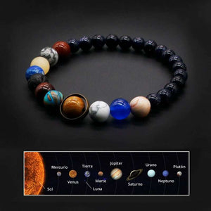 Bracelet système solaire avec pierres naturelles