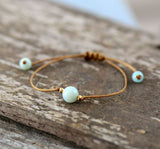 Bracelet "Amour et Relations" en Amazonite, Agate et Jaspe